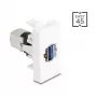Keystone-moodul DELOCK 90910 — lame USB A pistikupesa, valge, 45×22,5×42,6 mm