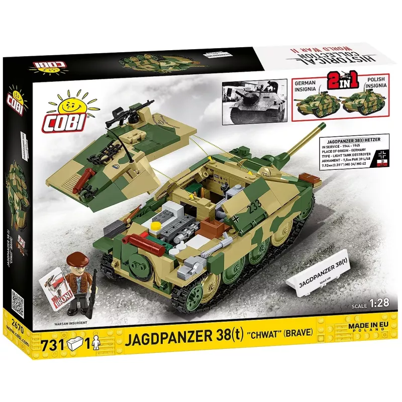 Cobi Blocks Jagdpanzer 38t Brave ehituskomplekt, 731 tükki