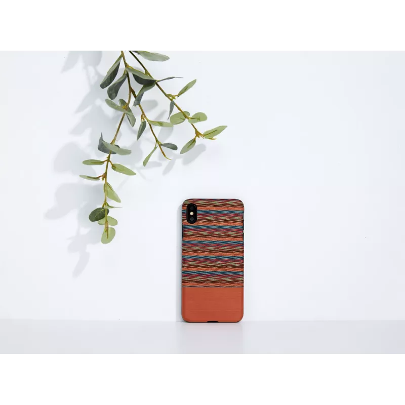 Telefoniümbris man and wood iPhone X/XS jaoks — pruun ruuduline mustade aktsentidega