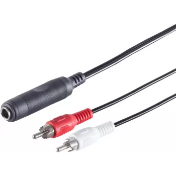 Audio kaabel ShiverPeaks 3-pole 6.3 mm to RCA (Cinch) 0.2 m, model 30521