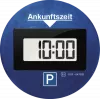 Electronic parking disc Needit Park Lite One — sinine, ABS/PMMA, CR‑2450 3V, 100×100×18 mm