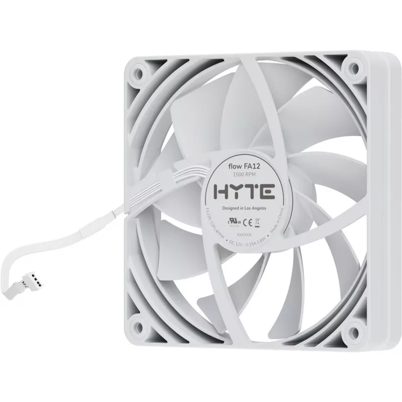 120 mm korpuse ventilaatorid HYTE FA12 valge 4-pakk — 120 mm, valge, mudel FA12