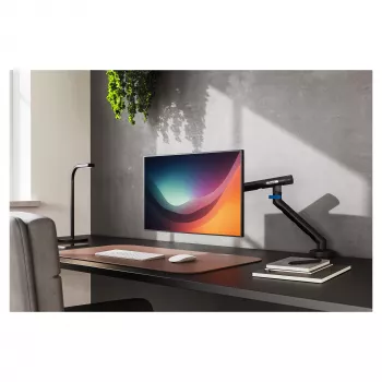 Monitorialus DIGITUS Single disainiga kuni 35 tolli ekraanidele, klambriga, 10 kg, VESA 75x75–100x100, kallutus -45–90°