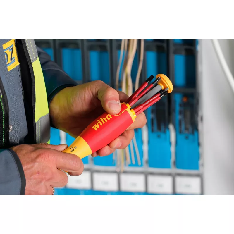 Kruvikeerajate komplekt wiha 41157 LiftUp electric, isoleeritud punane/kollane, 7 osa