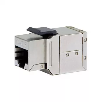 Varjestatud Cat6 Keystone Inline Coupler 8 tk komplekt, EQUIP — lame ehitus, RJ-45, 17×35,5×24,4 mm, hõbedane