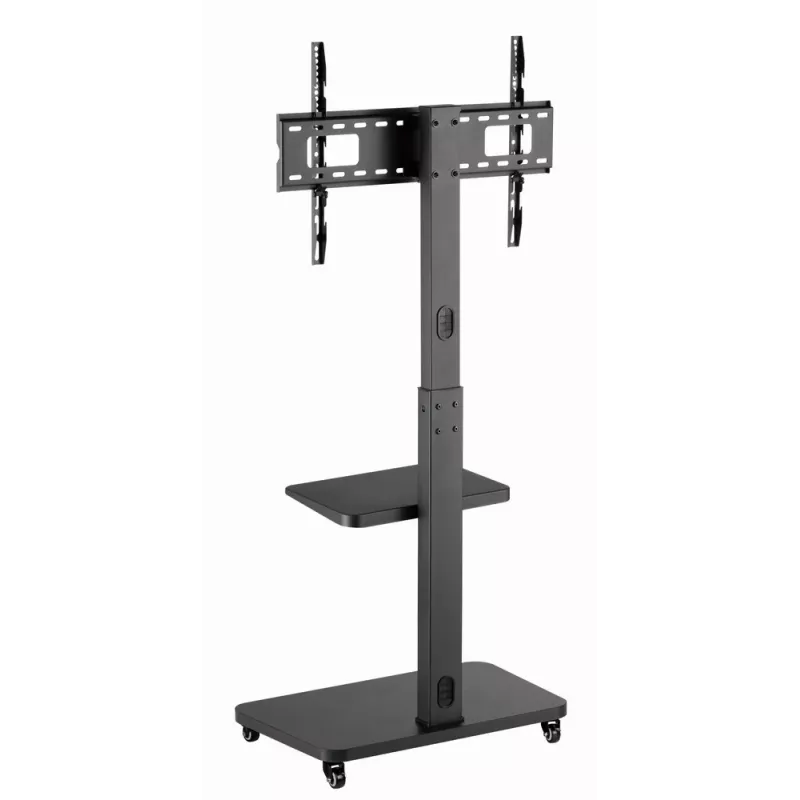 Gembird TVS-75S-02 teleri põrandaalus ratastega, 37–75, must