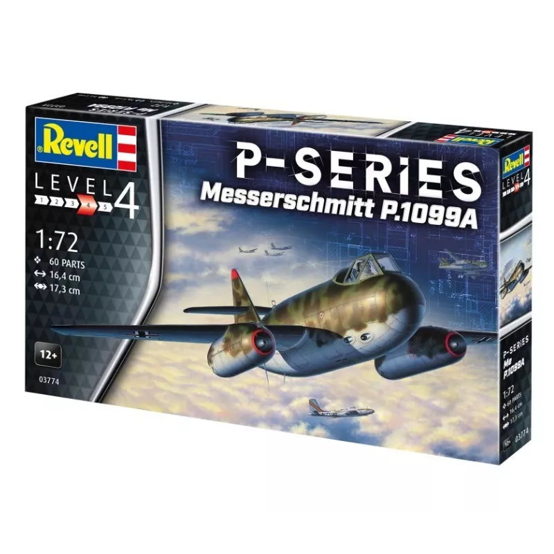 Plastikust lennukimudel REVELL Messerschmitt P.1099A-P-SER mõõtkavas 1/72