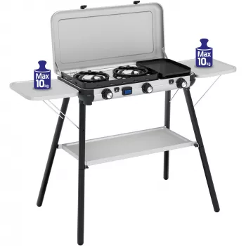 Camping Kitchen 2 Multi Cook Plus, gaasipliit Hall, 2 keedutsooni 2x 1,8 kW + grillplaat 0,9 kW, mudel 2025