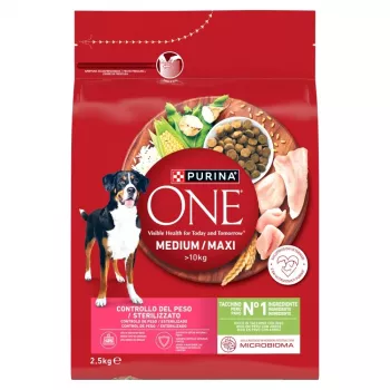 PURINA ONE MED/MAX täiskasvanud koertele kalkuniga & Rice 2,5kg