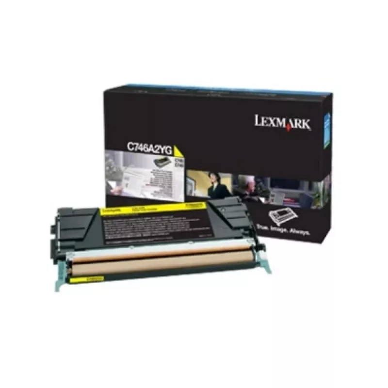 Tonerikassett Lexmark C746A3YG 10000 lehte Kollane