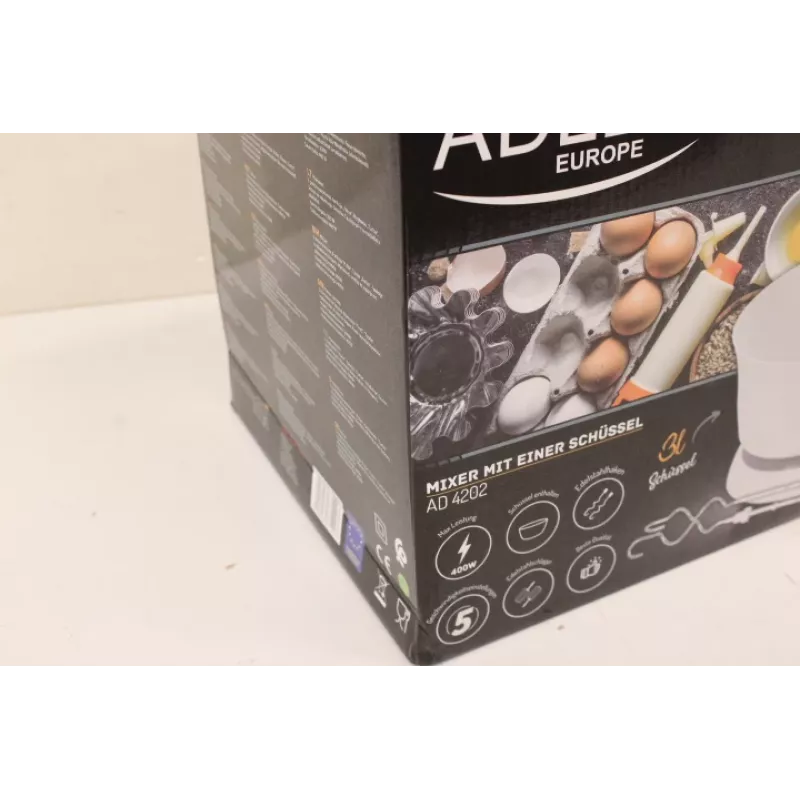 MÜÜK LÕPPENUD. | Adler | Segisti | AD 4202 | Segisti kausiga | 300 W | Kiiruste arv 5 | Turborežiim | Valge | KAHJUSTATUD PAKEND