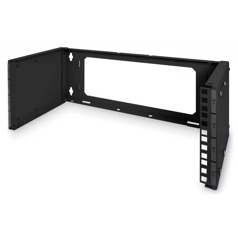 Seinale paigaldatav riiul Digitus DN-19 PB-4U-SW