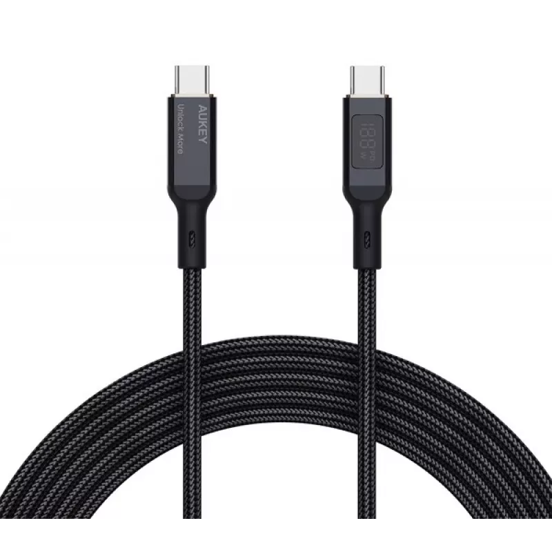 AUKEY CB-MCC102 USB-kaabel 1,8 m USB-C must 480 Gbit/s