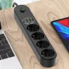 Pistikupesade rida ColorWay CW-CHE44PDB — 4 vahelduvvoolupesa, 2 USB-porti