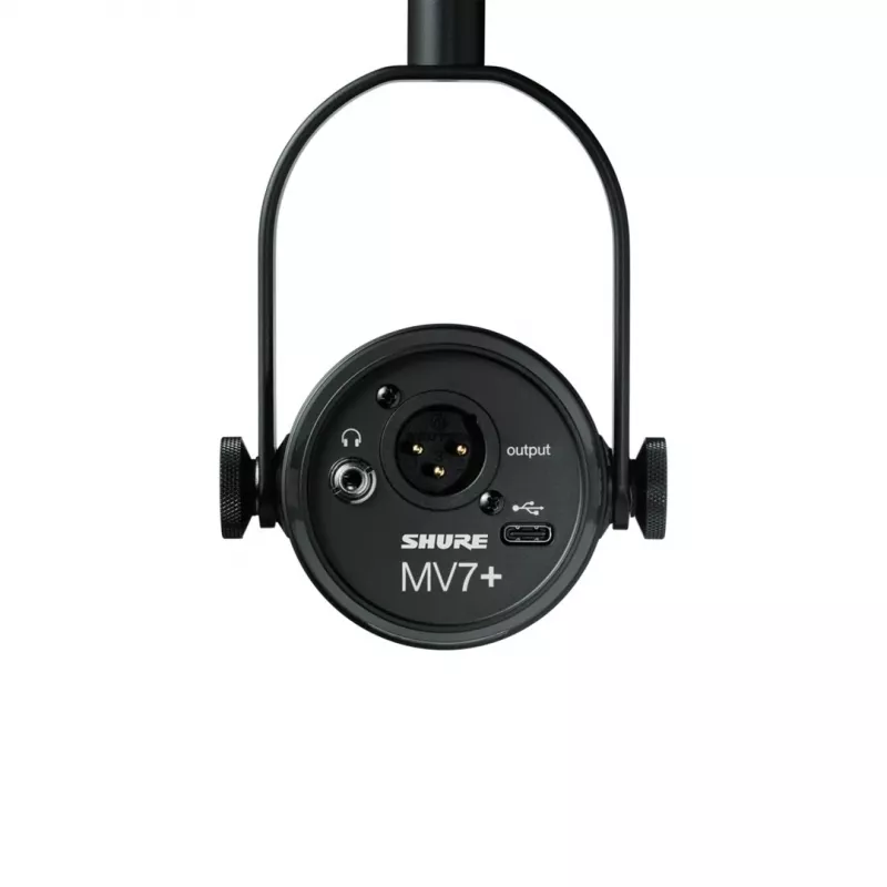 Shure MV7+-K-BNDL - kõnepuldi/vokaalmikrofon XLR/USB-C pesaga, must + lauajalg GATOR