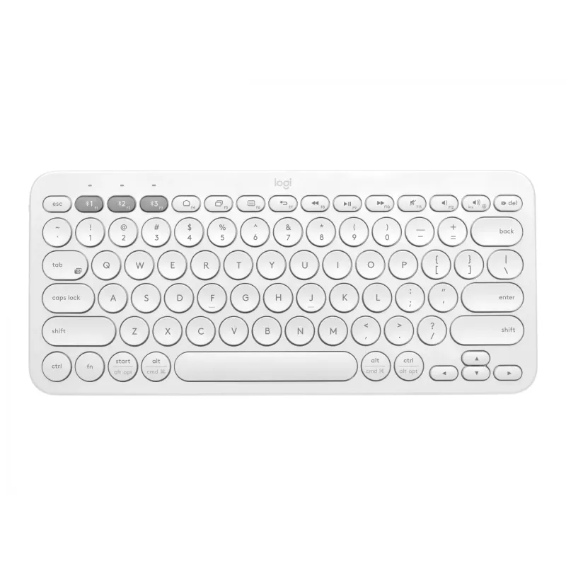 Logitech Multi-Device K380 - Klaviatuur - Juhtmevaba - Bluetooth 3.0 - Saksa - Valge