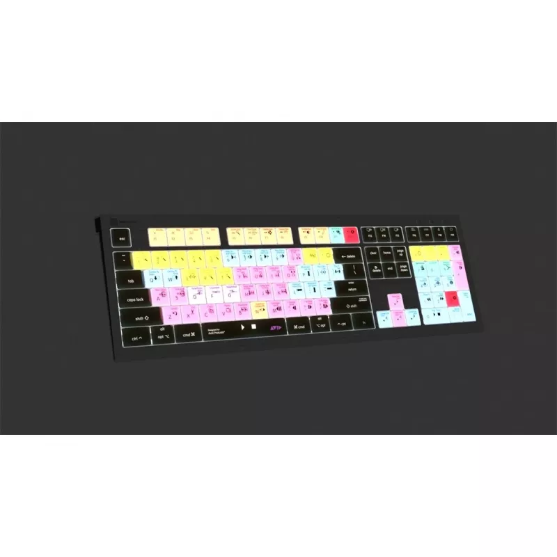 Logickeyboard ASTRA 2 klaviatuur USB AZERTY Inglise Must Täissuuruses 104 klahvi