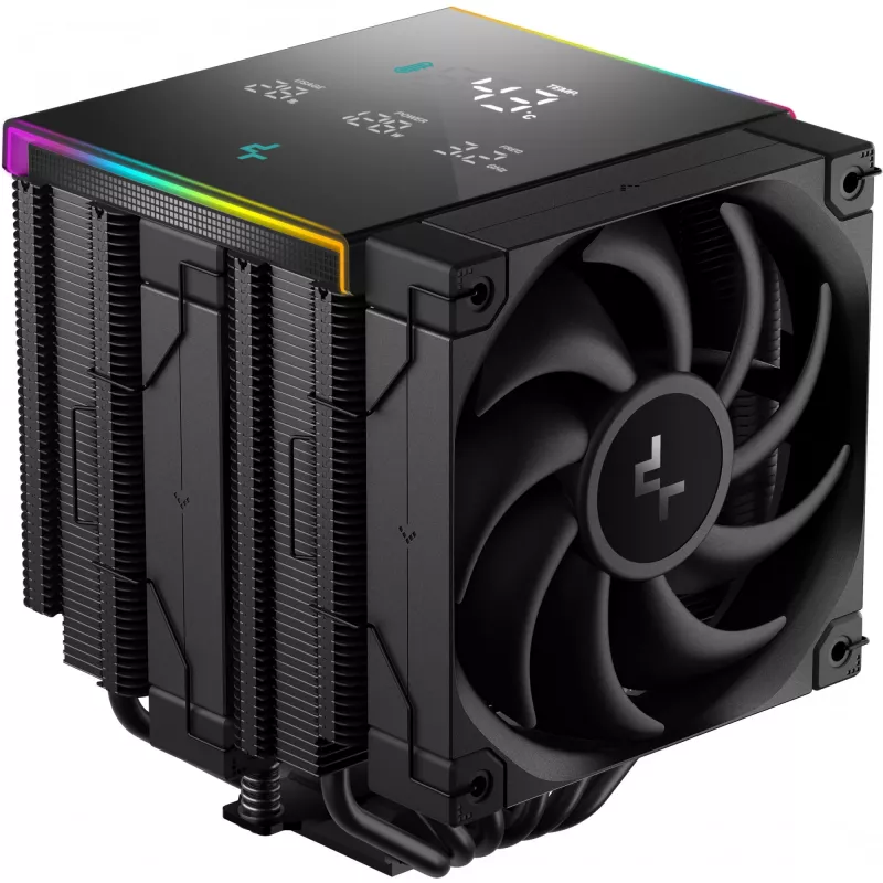 Protsessori õhujahuti DeepCool AK620 Digital PRO — 120 mm ventilaator, 1750 p/min, 25 dB, 12 V, sobib LGA1700/AM5, must