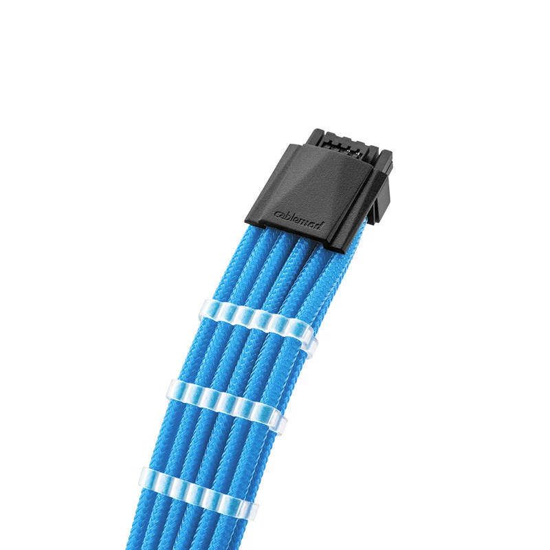 CableMod C-Series PRO ModMesh 12VHPWR kuni 3x PCI-e kaabel Corsairile - 60 cm, helesinine