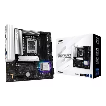 Emaplaat ASROCK B860M Pro RS — Intel B860, LGA 1851, micro ATX, DDR5, 4× DIMM, 2.5Gb LAN, 1×PCIe5 x16