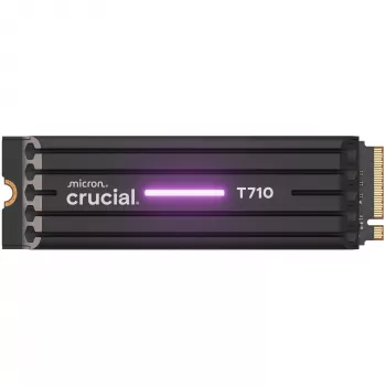SSD CRUCIAL T710 4 TB M.2 PCIe 5.0 NVMe — 4000 GB, lugemine 14500 MB/s, kirjutamine 13800 MB/s