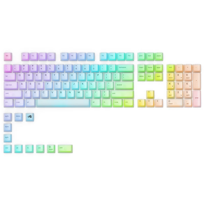 Mehaaniline klahvistikukomplekt Triton Glorious Polychroma RGB — 115 klahvi, skulptuurprofiil