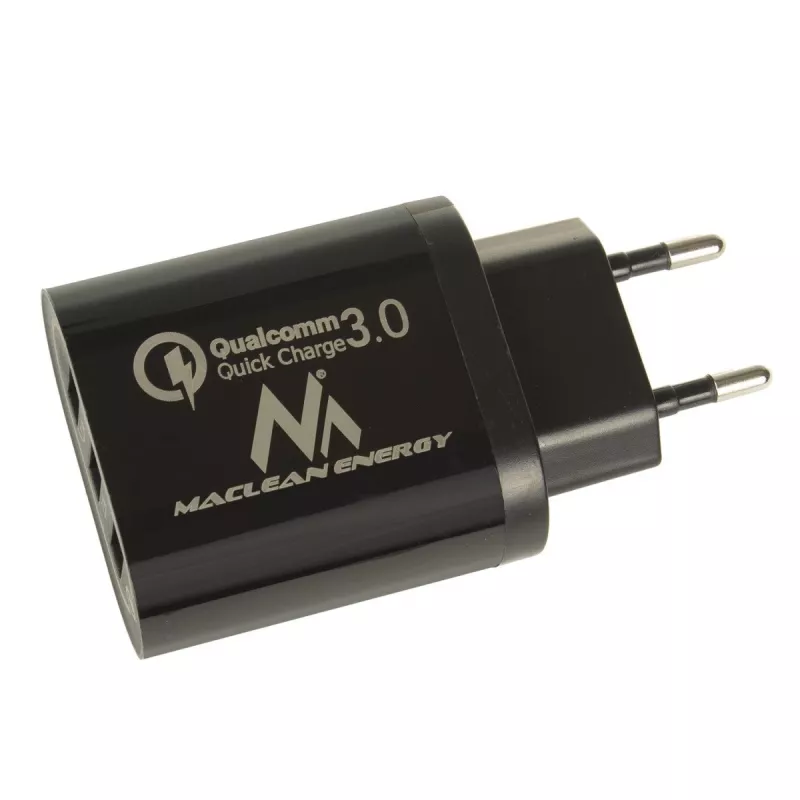 USB seinilaadija MACLEAN MCE479B — 3x USB-porti, 18W koguvõimsus, kompaktne