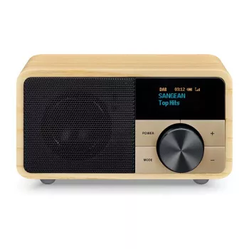 Lauaraadio Sangean DDR-7 Natural Wood FM AM Bluetooth, puidust korpus, FM/AM tuuner, Bluetooth-heli