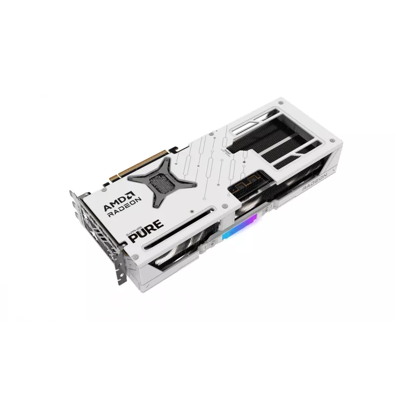 Graafikakaart Sapphire Radeon RX 9070 XT — 16 GB GDDR6, PCIe 5.0, 256-bit, 320 mm, 3 pesaga, valge