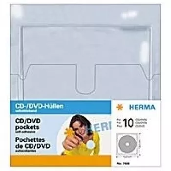 Ümbriskott HERMA CD/DVD taskud 129x130 mm 10 taskut