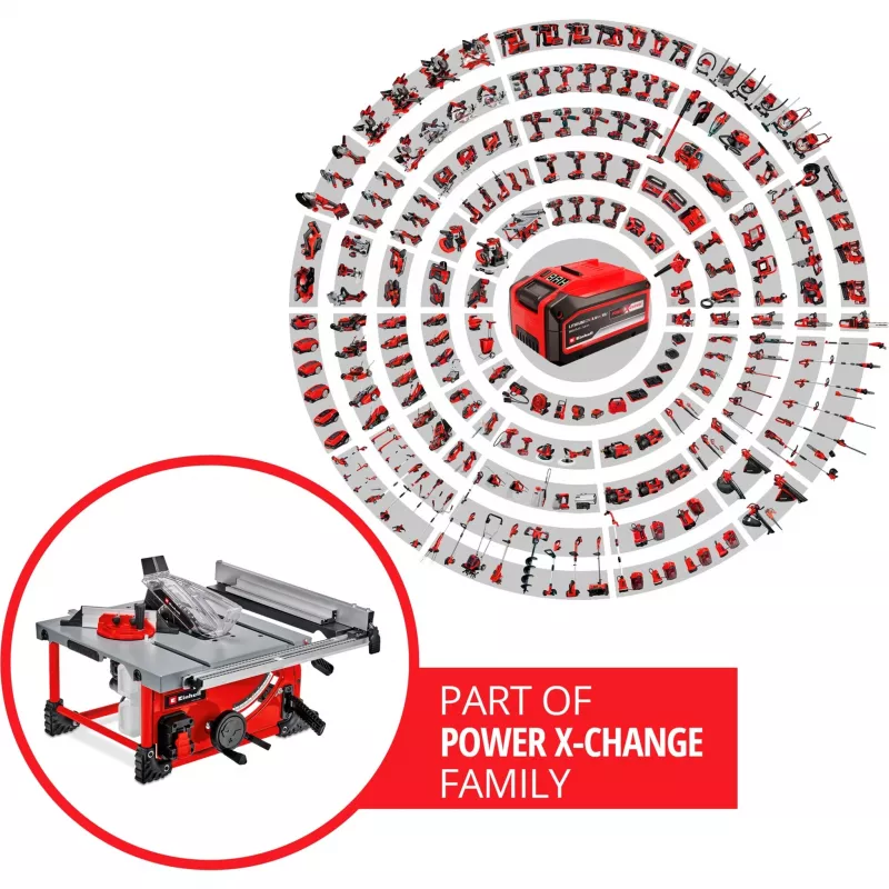 Power X-Change akulaudsaag TE-TS 36/210 Li-Solo, 36V (2x18V) (punane, ilma aku ja laadijata)