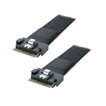 Supermicro kaabel CBL-MCIO-1340M5-1 pool-lame MCIO x8 (STR) kuni MCIO x8 (STR) 40 cm