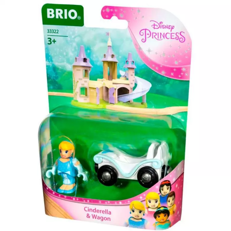Mudeliosak/tarvik Ravensburger BRIO Disney Princess Cinderella & Wagon, sinine/valge, alates 3. eluaastast