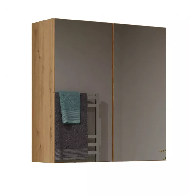 Vannitoa hoiukapp top e shop POLA 2DL ARTISAN — seinale kinnitatav tamm, 600×220×600 mm, 3 riiulit