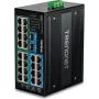 TRENDnet tööstuslik lüliti 26 porti Gbit PoE+ metall DIN-riiul (TI-PG262)