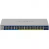 Managed Gigabit PoE Switch NETGEAR GS752TXUP — 48× Gigabit RJ-45, 10G tugi, 1U riiul, 176 Gbit/s kommutatsioonivõimsus