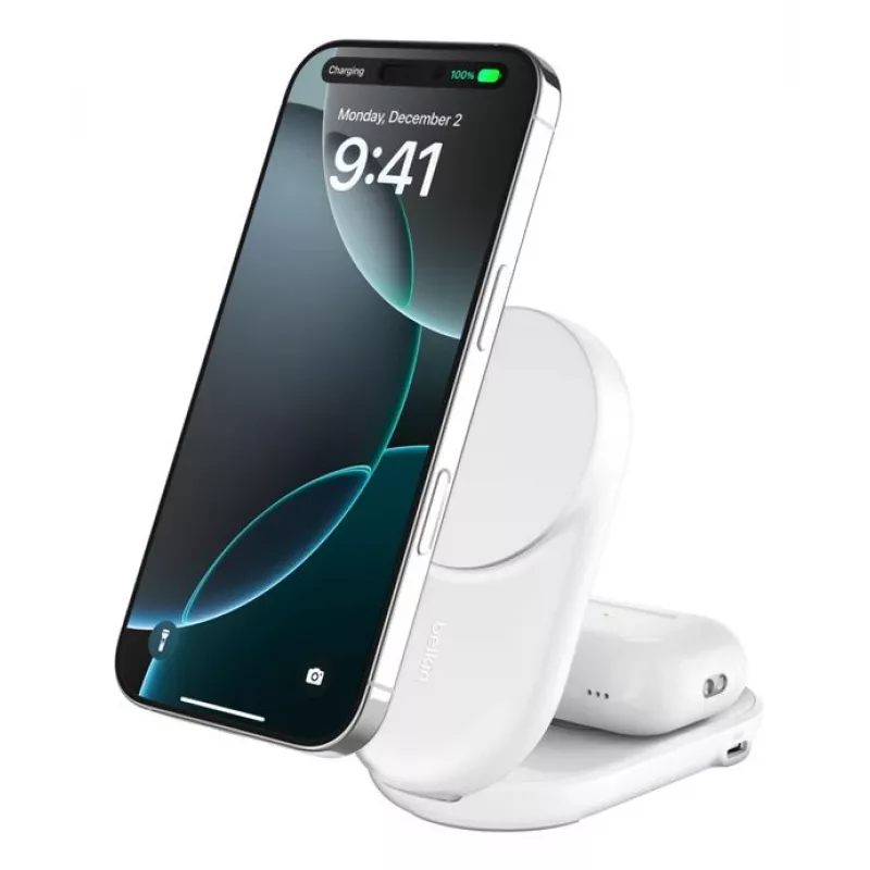 Belkin Qi2 juhtmevaba laadija siseruumidesse USB kiirlaadimine valge 1,5 m