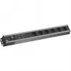 Toitejaotusseade Bachmann 300.012, PDU Basic, 6 vahelduvvoolupesa, 2U, 2 m kaabel, Must/Hall