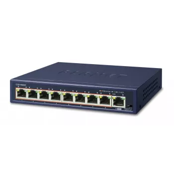 PLANET GSD-908HP - lüliti - 8 x 10/100/1000 (PoE+) + 1 x 10/100/1000 (üleslink) - lauaarvuti - PoE+ (GSD-908HP)