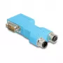 DELOCK D-Sub 9 isane/emane M12 5-kontaktilise A-kodeeritud CAN siinijagurile 90° sinine