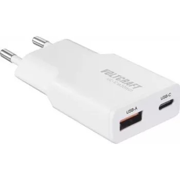 Voltcraft UC-1C1A30W01 USB-laadija 1x USB-A USB-C kiirlaadimine PD 3.0 valge (VC-17012045)