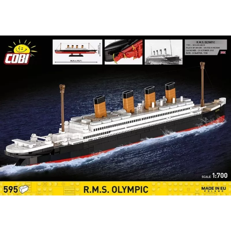 Ehituskomplekt Cobi Blocks R.M.S. Olympic 59 klotsi — 59-osaline mudeli ehituskomplekt