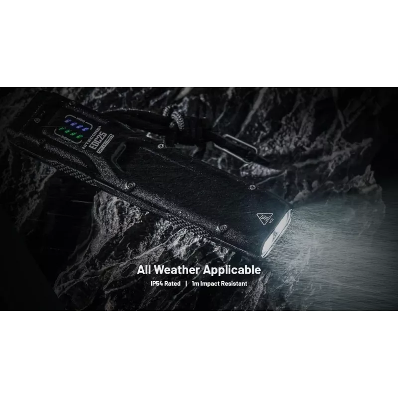 Taktikaline taskulamp Nitecore EDC25 — kahe LED-iga, 15 lm, alumiiniumkorpus, USB-laetav, IP54, löögikindel, must