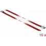 Kaabliside DeLOCK 18783 Teras Punane 400mm 10 tk