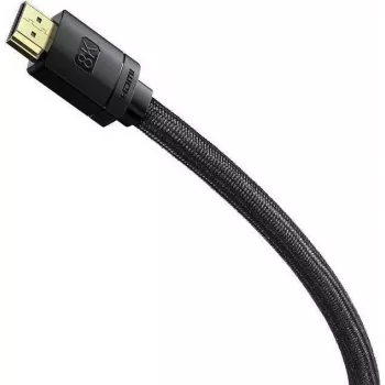 HDMI-kaabel Baseus CAKGQJ01 2 m, HDMI tüüp A isane–isane, HDMI 2.1, must/hõbedane