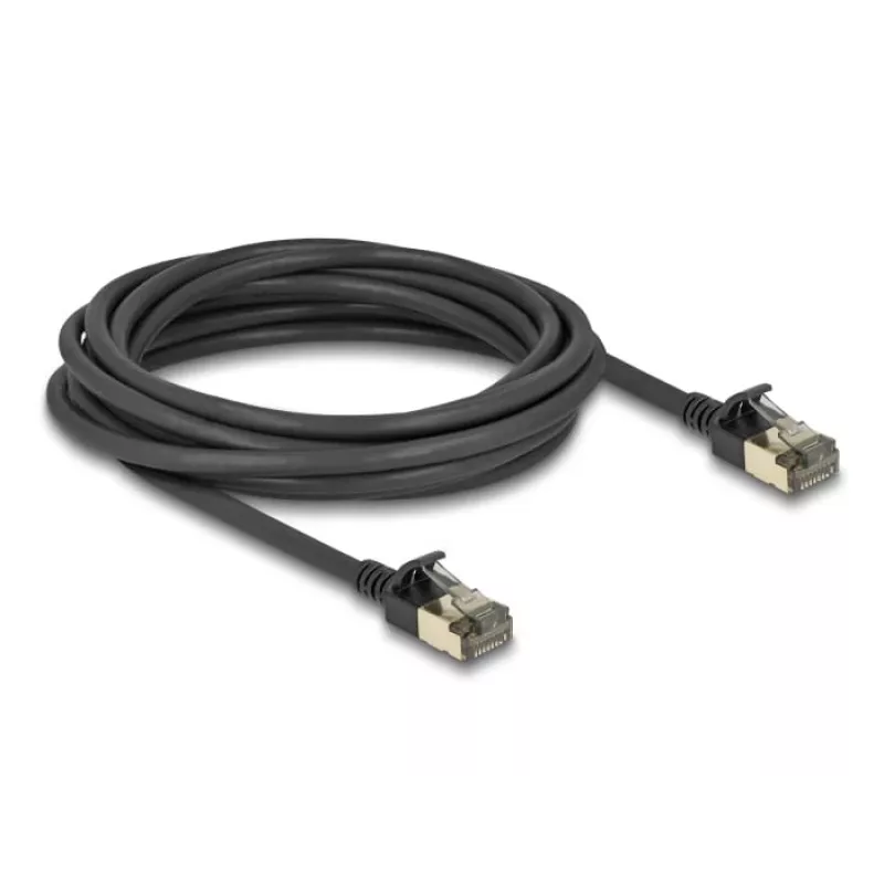 DeLOCK RJ45 võrgukaabel Cat.8.1 F/FTP õhuke Pro 5 m must