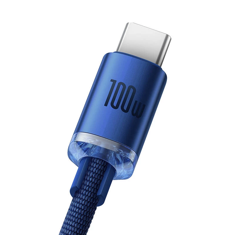 Baseus Crystal Shine kaabel USB–USB-C, 100W, 2m (sinine)