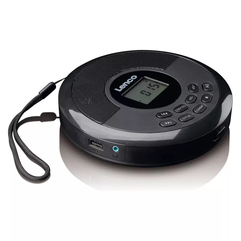 Kaasaskantav CD-mängija Lenco CD-340BK — must, kaasaskantav disain