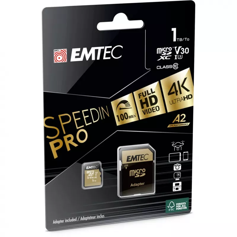 Mälukaart Emtec 1TB MicroSDXC UHS-I ECMSDM1TXC10SP