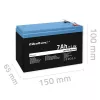 LiFePO4 aku 12.8V 7Ah, 89.6Wh, BMS